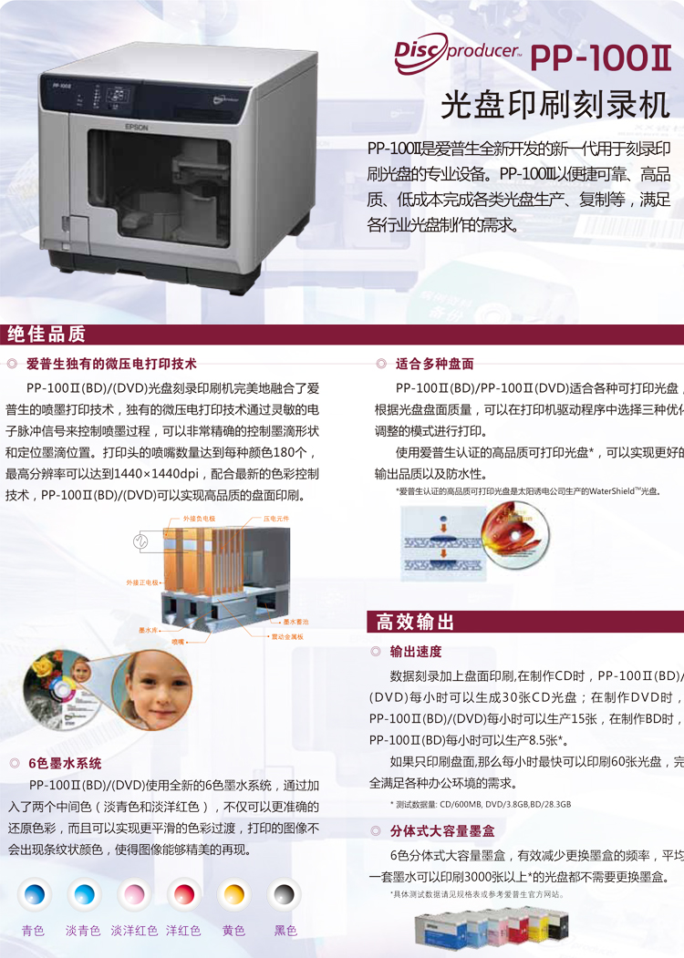 爱普生PP-100II光盘印刷刻录机的功能详情